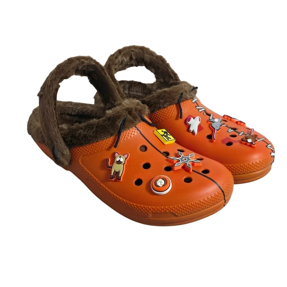 Crocs‎ South Park Kenny Classic Lined Clogs Men's Size 11 Orange 211499-90H NWT